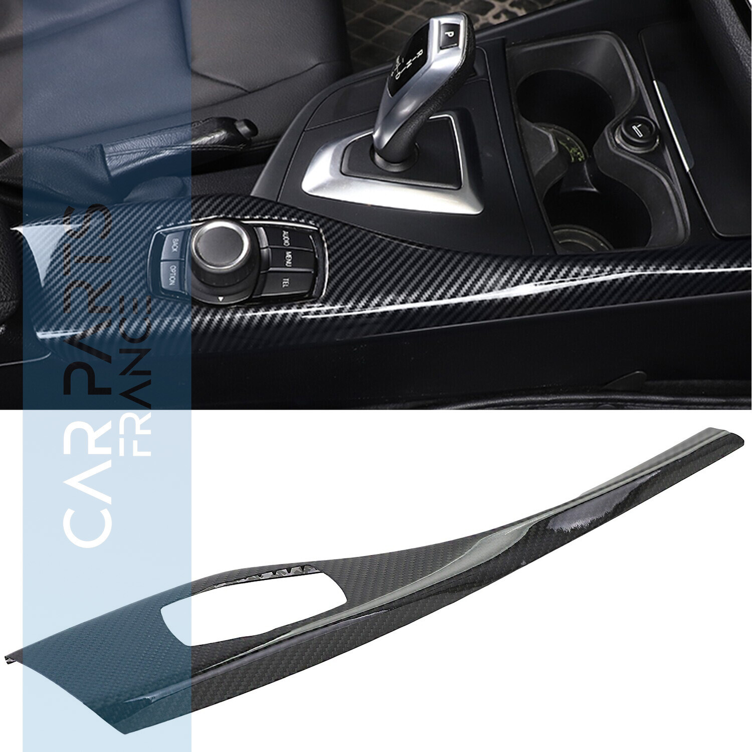 Housse de console centrale multimédia en carbone véritable adaptée à BMW F20 F21 F22 F23