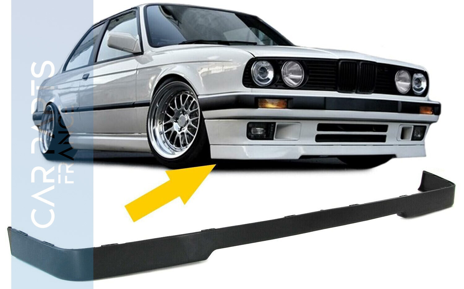 Lame / Diffuseur de Pare-choc avant en ABS pour BMW Série 3 E30 look Pack M Motorsport / Performance