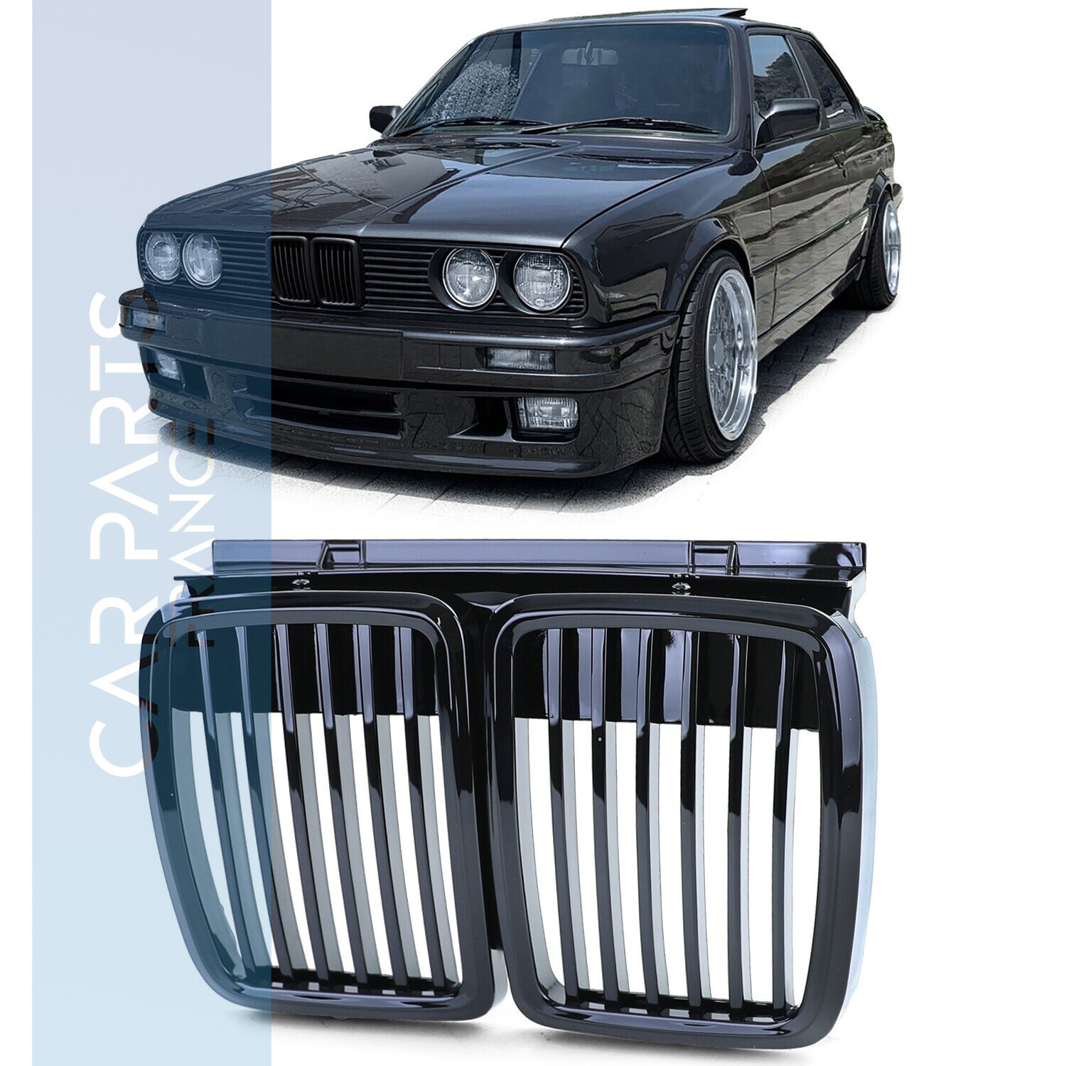 Calandre / Grille pour BMW Série 3 E30 noir brillant