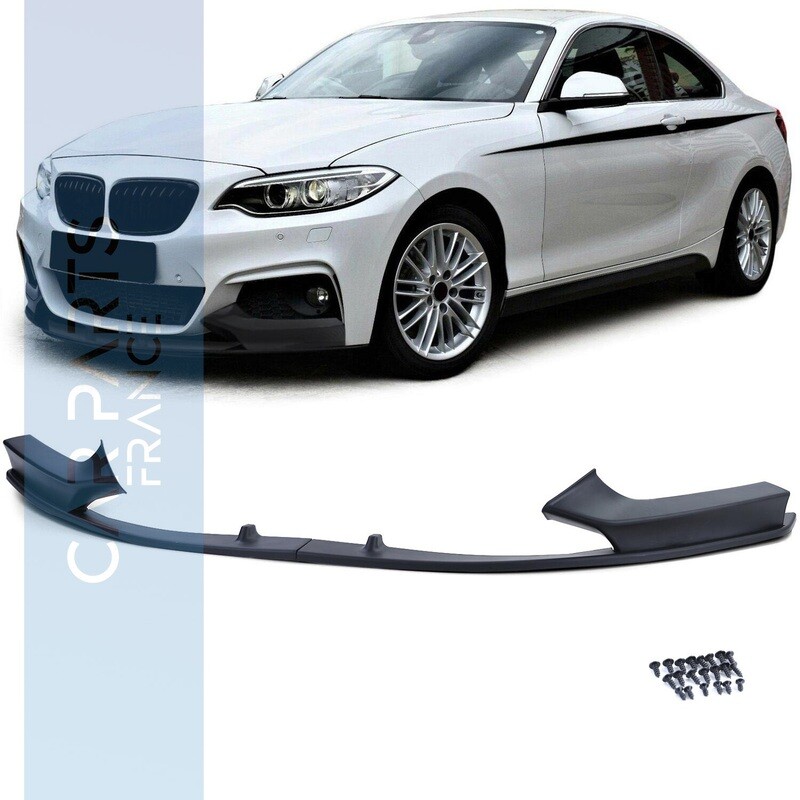 Spoiler / Lame / Diffuseur de pare-chocs avant pour BMW Série 2 Coupé F22 - noir mat