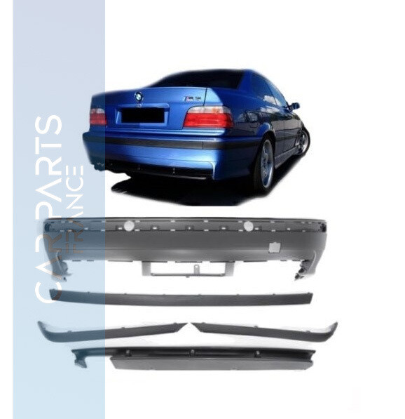 Pare-choc arrière sport complet avec diffuseur Pack M en ABS pour BMW Série 3 E36