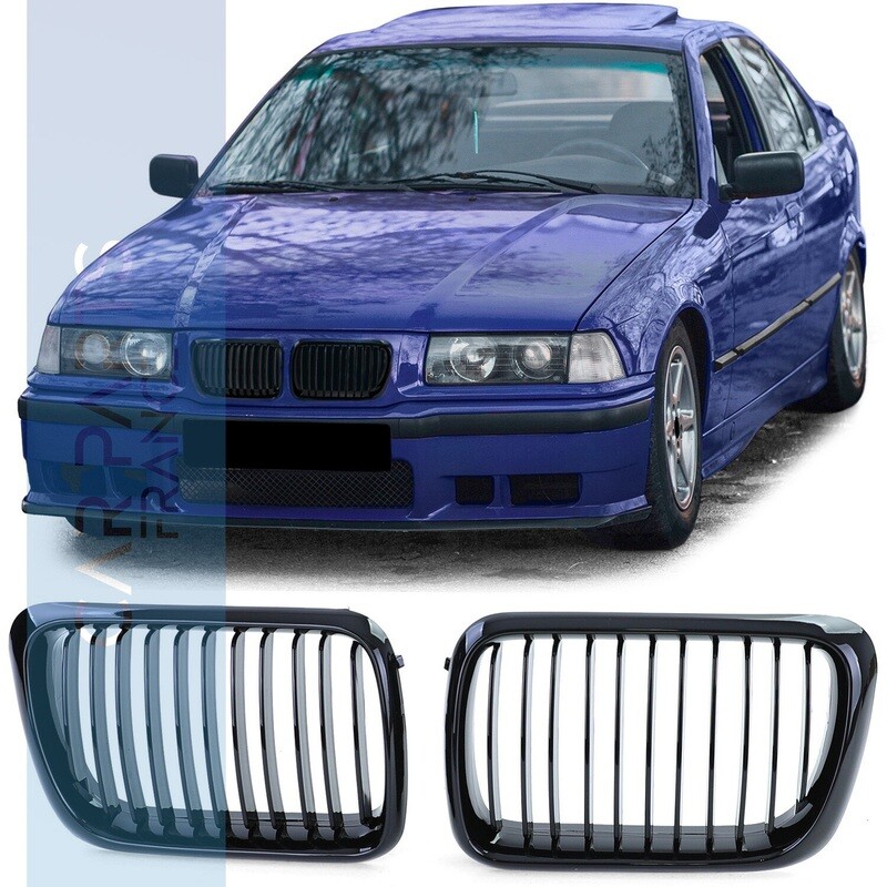 Calandre / Grille noir brillant pour BMW Série 3 E36 1990 - 1996