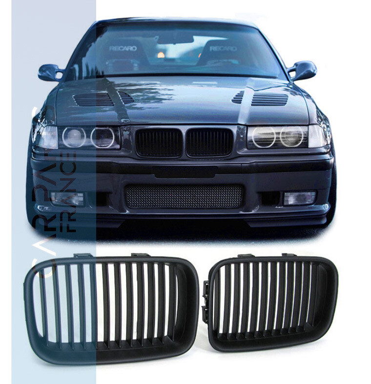 Calandre / Grille pour BMW Série 3 E36 noir mat  91-96