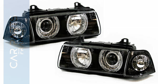 Paire de phares avant Angel Eyes pour BMW Série 3 E36