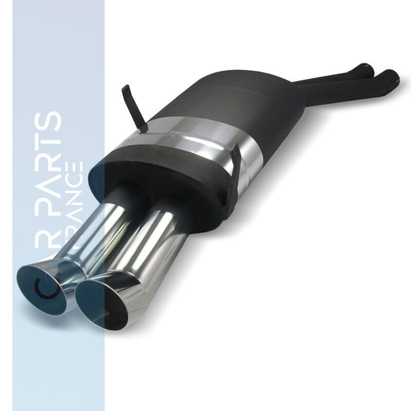 Silencieux / Pot d'échappement en acier inoxydable 
 2x76mm pour BMW E46 à partir de 2000