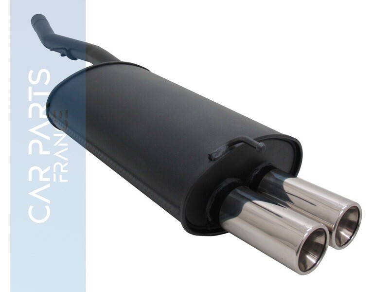 Silencieux / Pot d'échappement 2x76mm pour BMW Série 3 E46 à partir de 2001