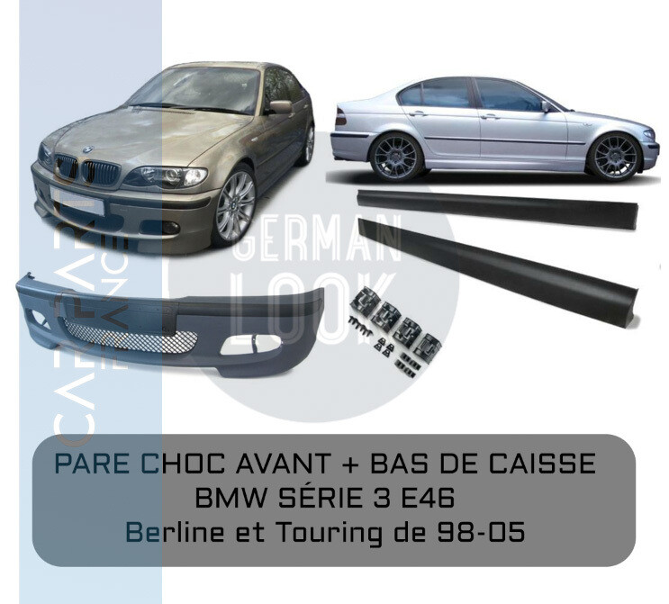 Pare-chocs avant + Bas de caisse Pack M pour BMW Série 3 E46 1998-2005   M-Tech
