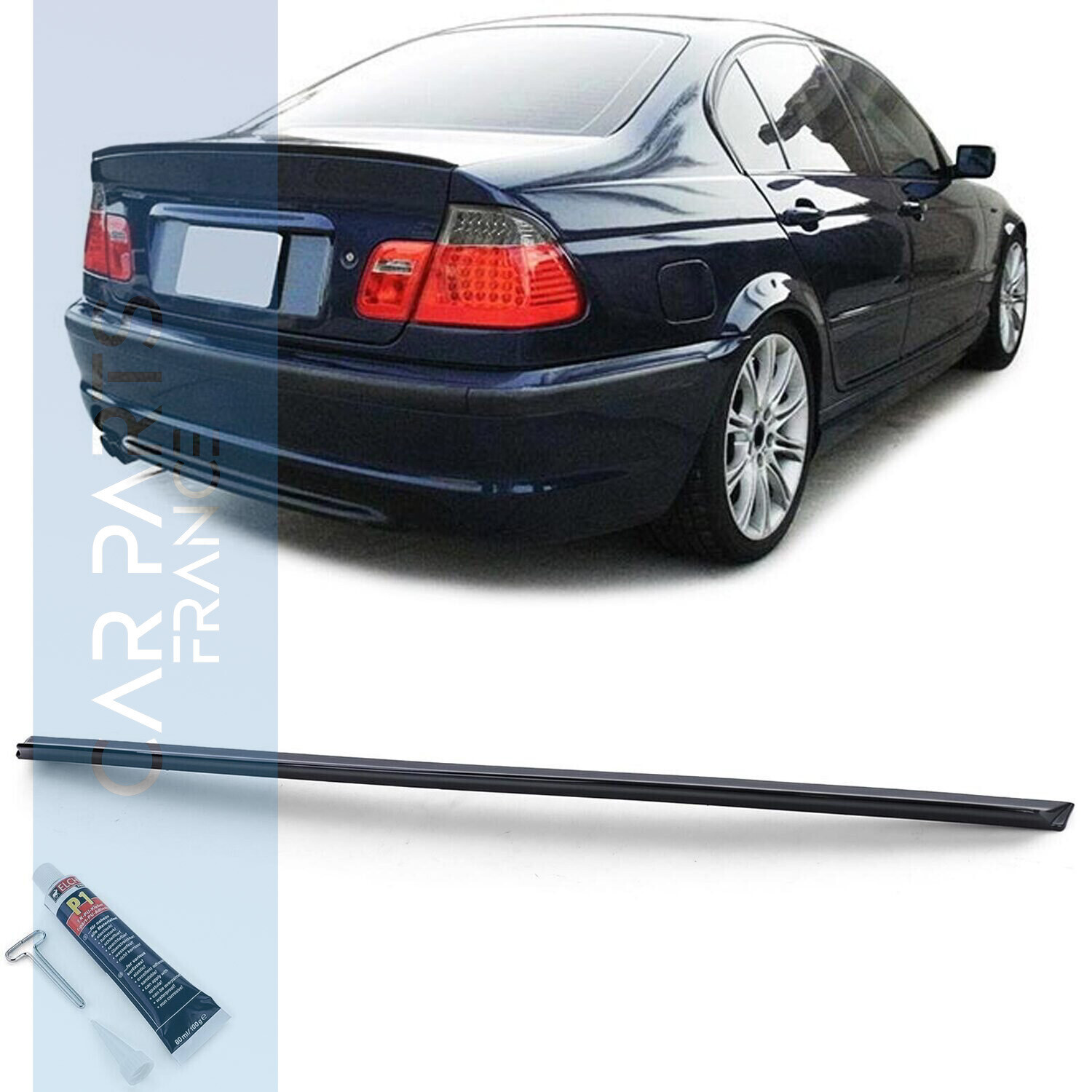 Becquet / Aileron / Lame de coffre pour BMW Série 3 E46 berline noir brillant 1998-2005