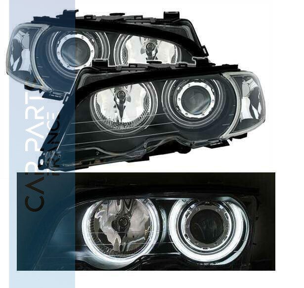 Phares avant Angel Eyes pour BMW Série 3 E46 coupé etcabriolet 1999-2003