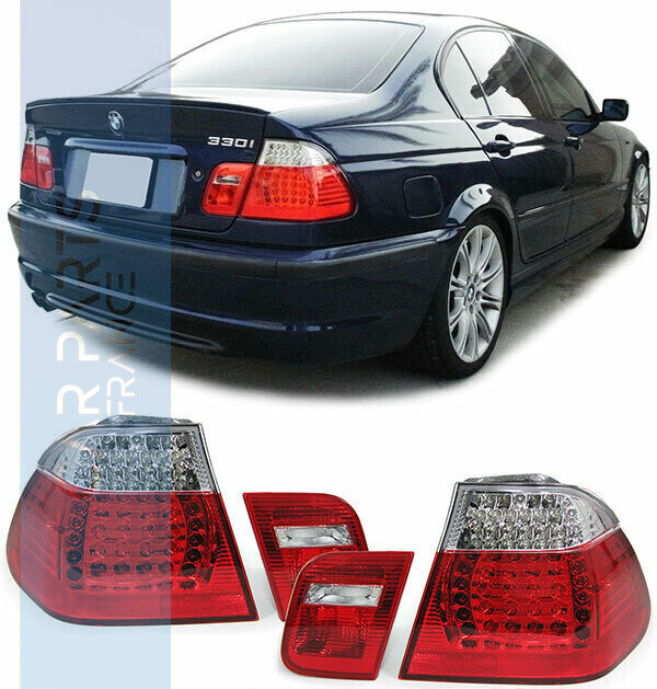 Paire de feux arrière LED rouge facelift look pour BMW Série 3 E46 Berline 1998-2001