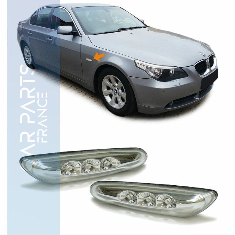 Paire de clignotants latéraux pour Bmw Série 3 + Série 5 + X3