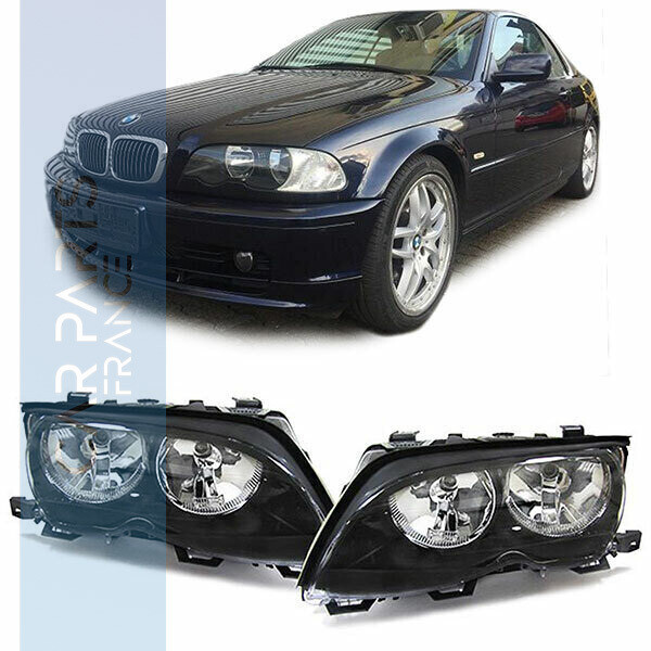 Paire de phares avant pour BMW Série 3 E46 berline et touring 2001-2005