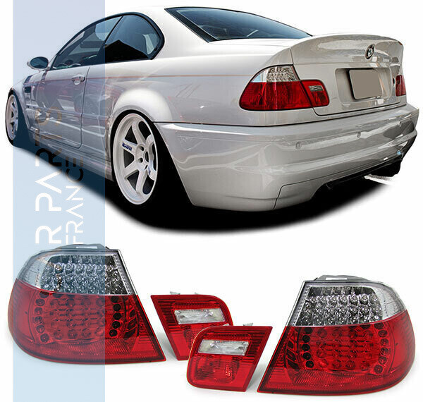 Paire de feux arrière LED rouge clair lifting pour BMW Série 3 E46 Coupé 1999-2003