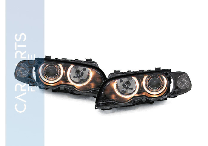 Phares / Feux Angel Eyes avant avec clignotants pour BMW Série 3 E46 coupé et cabriolet 1999-2003