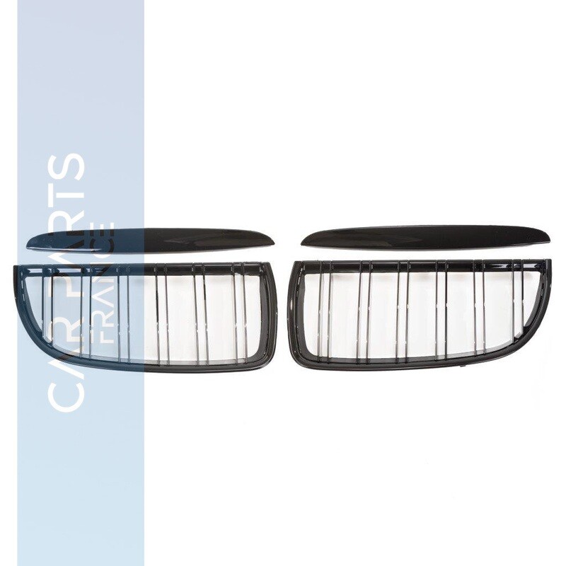 Calandre / Grille double lame pour BMW Série 3 E90 E91 noir brillant 2005-2008