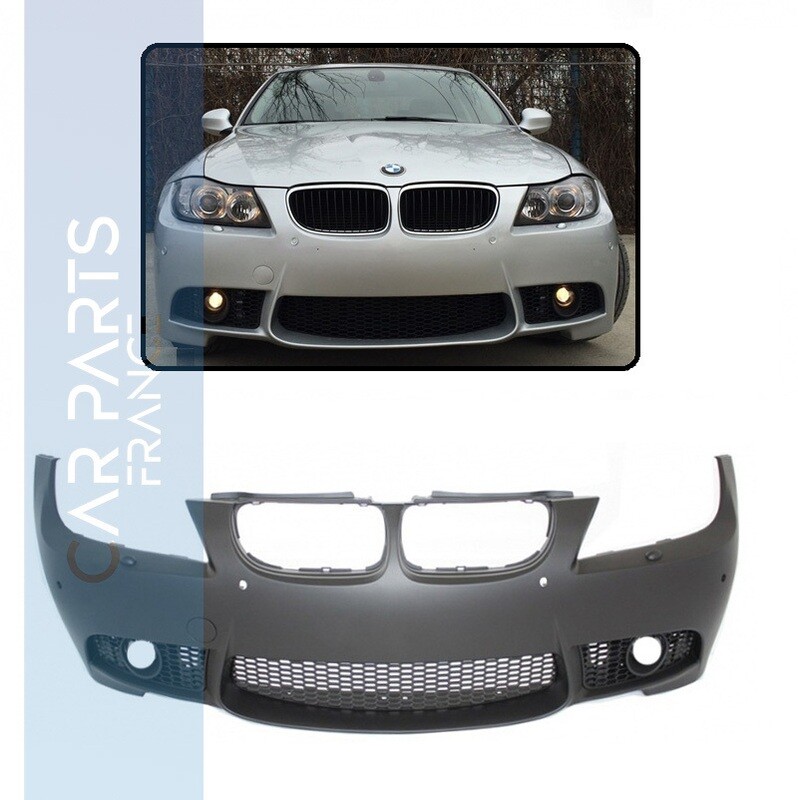 Pare-chocs avant pour BMW Série 3 E90 E91 Look M3 avec PDC et lave phare 2005-2008