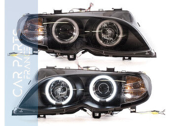 Phares angel eyes LED pour BMW E46 berline et touring 2001-2005