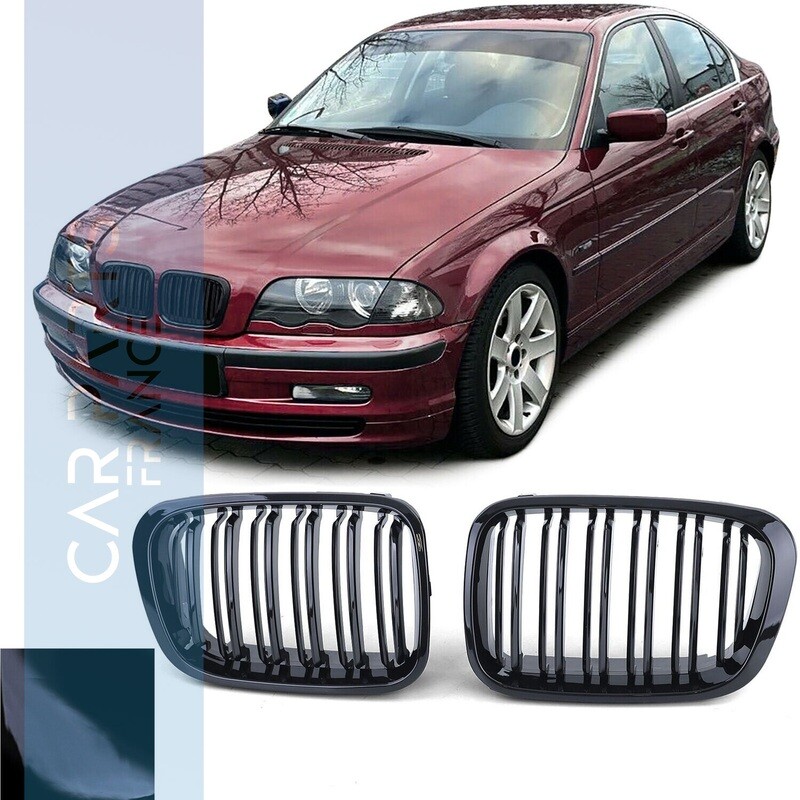 Calandre / Grille double lame pour BMW Série 3 E46 berline et touring 1998-2001