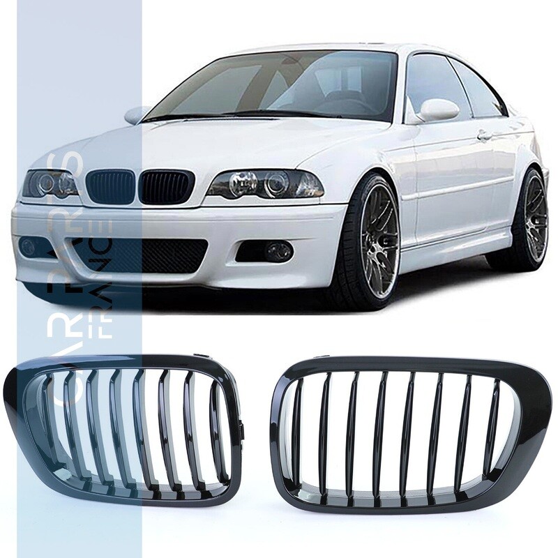 Calandre / Grille pour BMW Série 3 E46 coupé cabriolet noir brillant 1998-2003