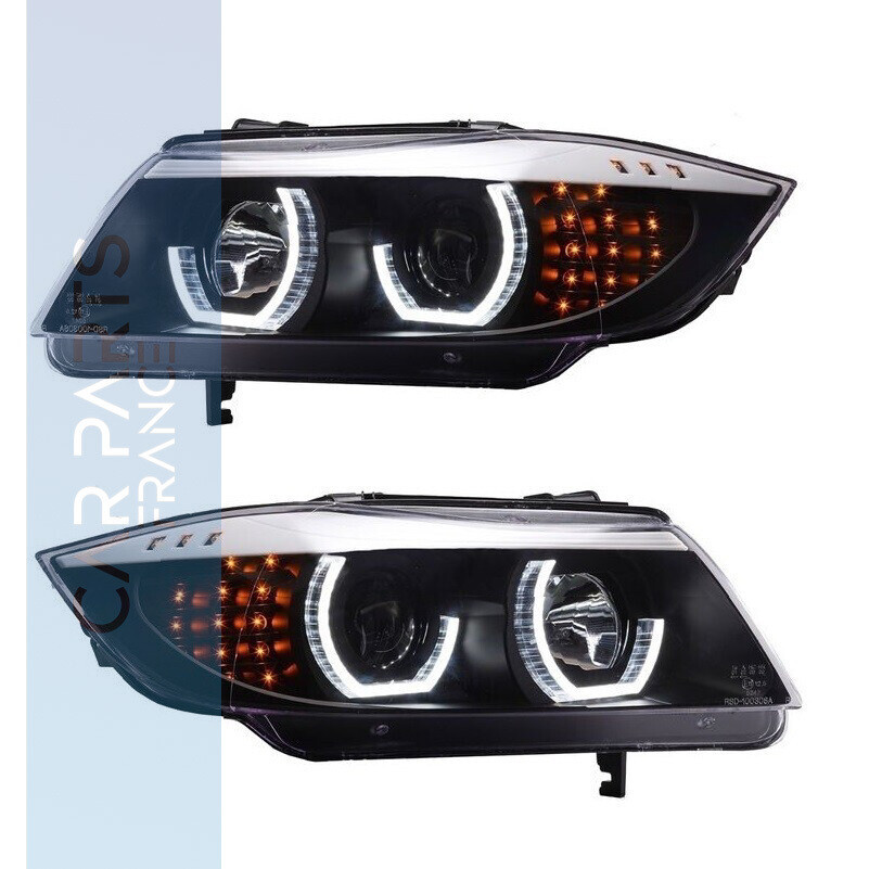 Phares avant Angel Eyes pour BMW Série 3 E90 E91 2008-2011