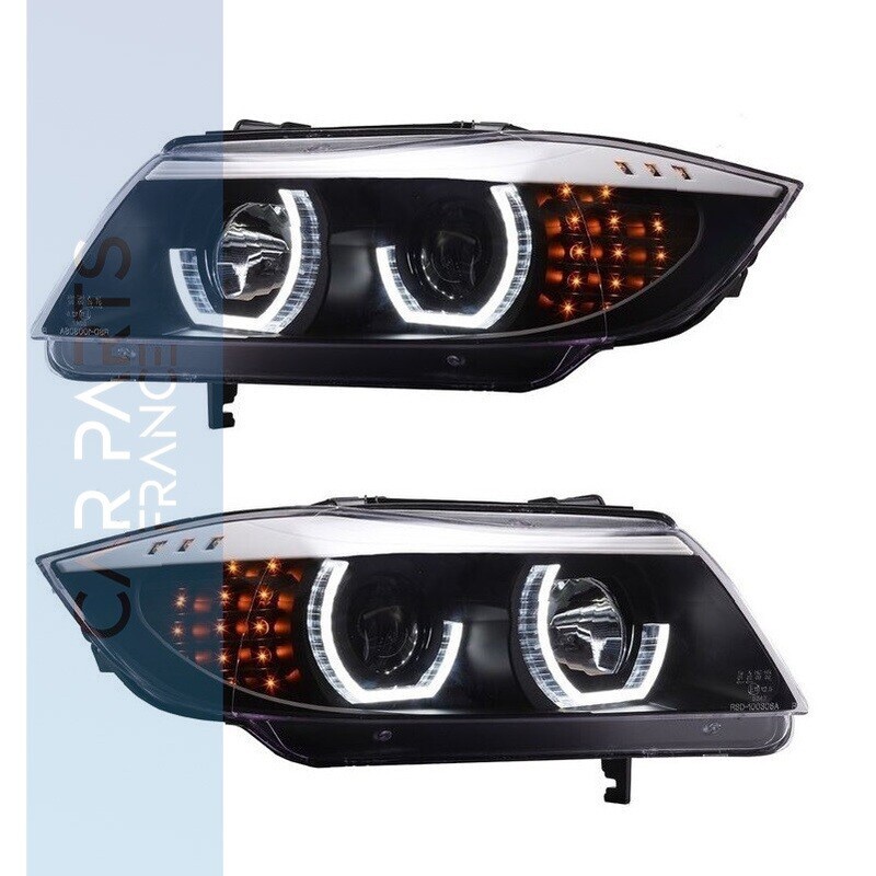 Phares avant Angel Eyes pour BMW Série 3 E90 E91 2008-2011