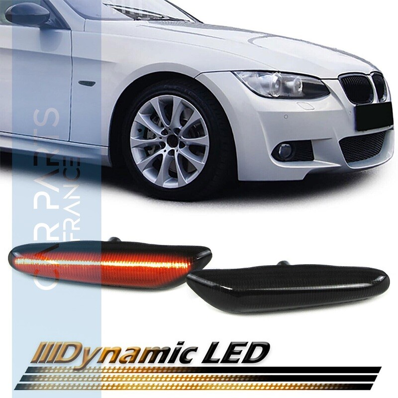 Clignotants latéraux dynamiques à LED noir pour BMW Série 3 E46 E90 E91 E92 E93