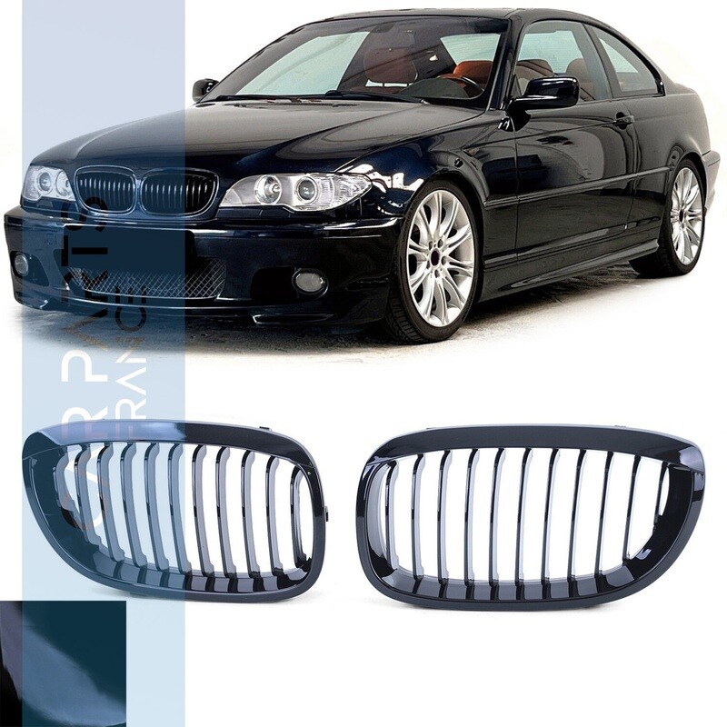 Calandre noir brillant pour BMW Série 3 E46 coupé cabriolet 2003-2007