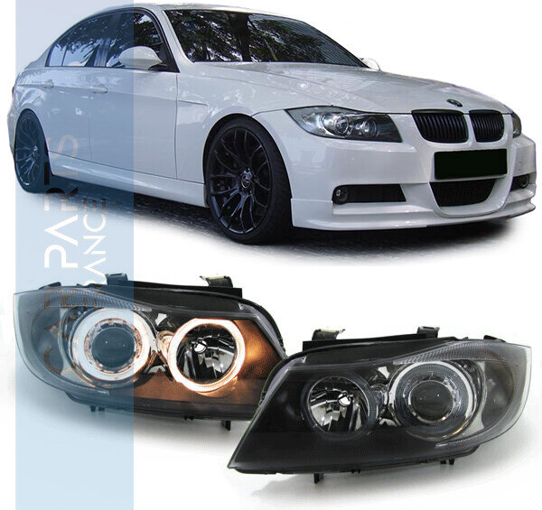 Phares Angel Eyes avant pour BMW Série 3 E90 E91 2005-2008
