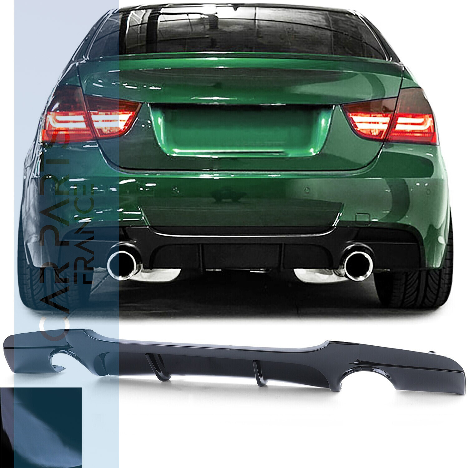 Diffuseur arrière Performance pour BMW Série 3 E90 E91 - noir brillant