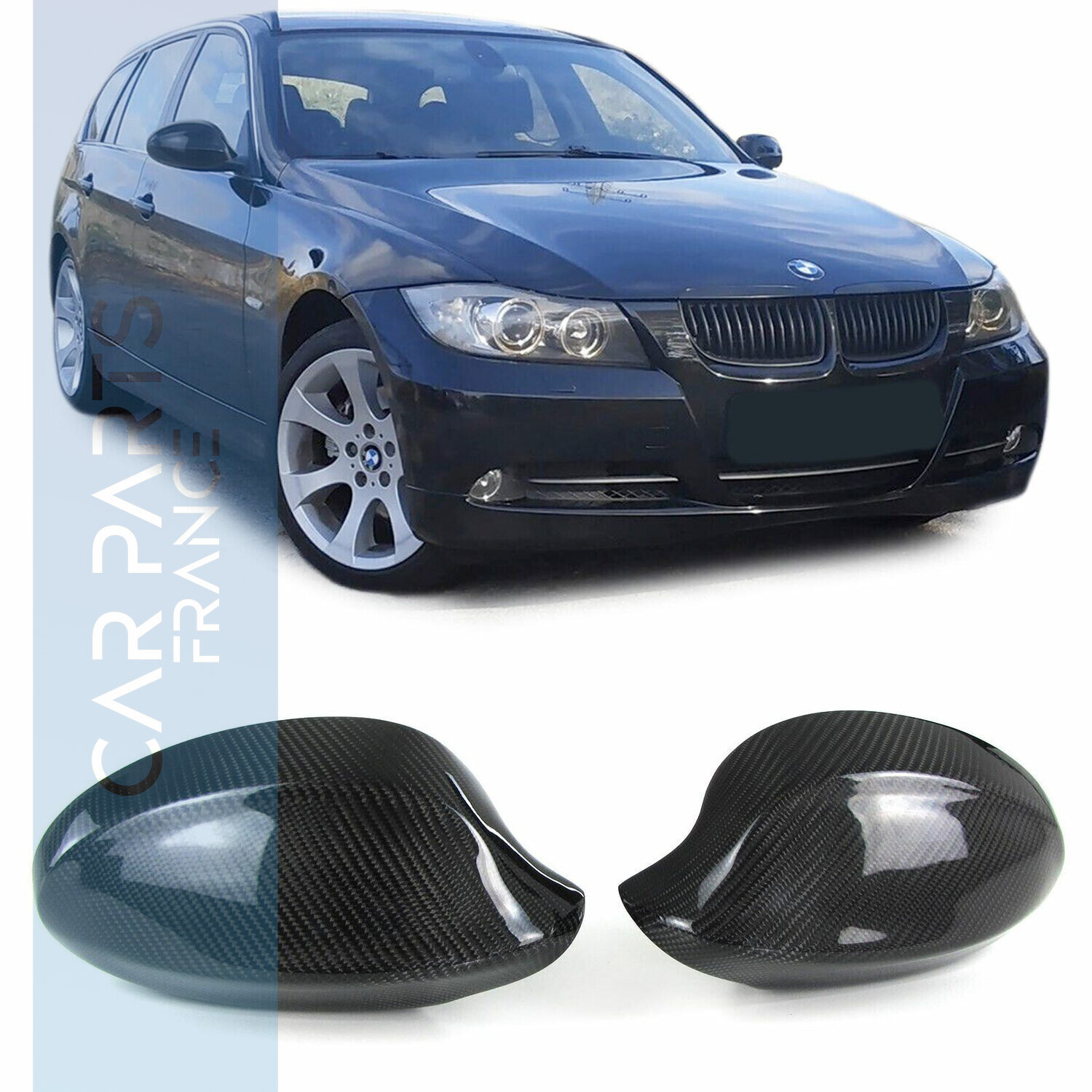 Coques de rétroviseur Look Pack M Performance pour BMW Série 3 E90 E91 2005-2008