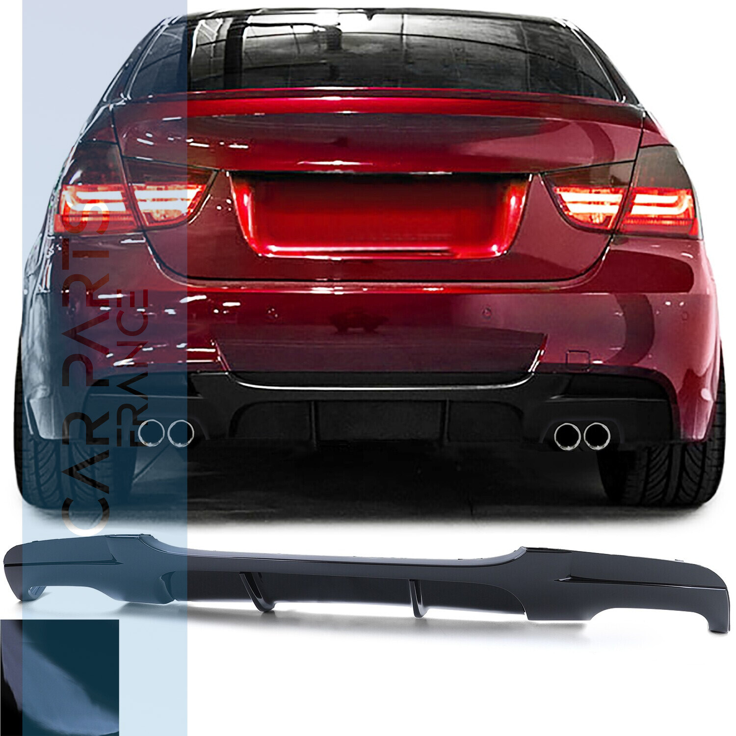 Diffuseur arrière Performance pour BMW Série 3 E90 E91 - noir brillant