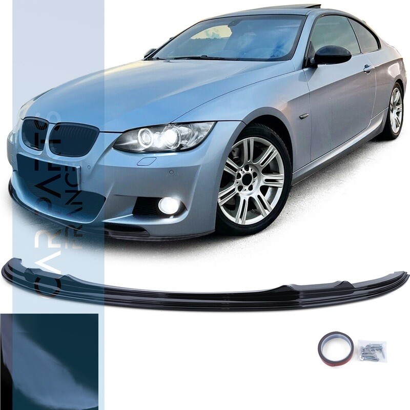 Lame / Spoiler de pare-chocs avant pour BMW Série 3 E92 E93 noir brillant 2006-2010