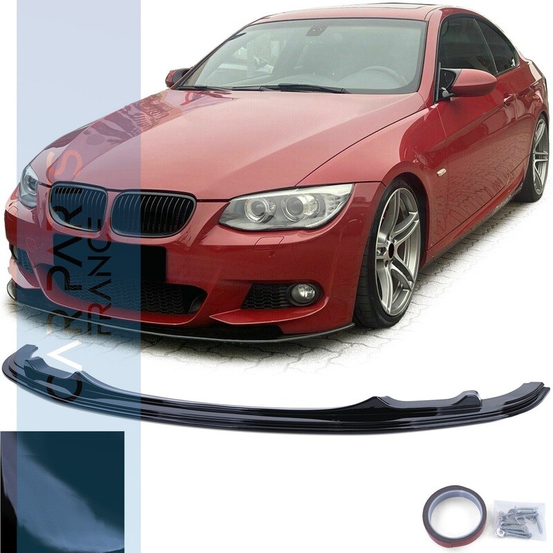 Lame / Spoiler de pare-chocs avant pour BMW Série 3 E92 E93 noir brillant 2010-2013