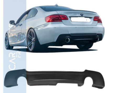 Diffuseur double sortie pour BMW Série 3 E92 Pack M noir mat 2006-2013
