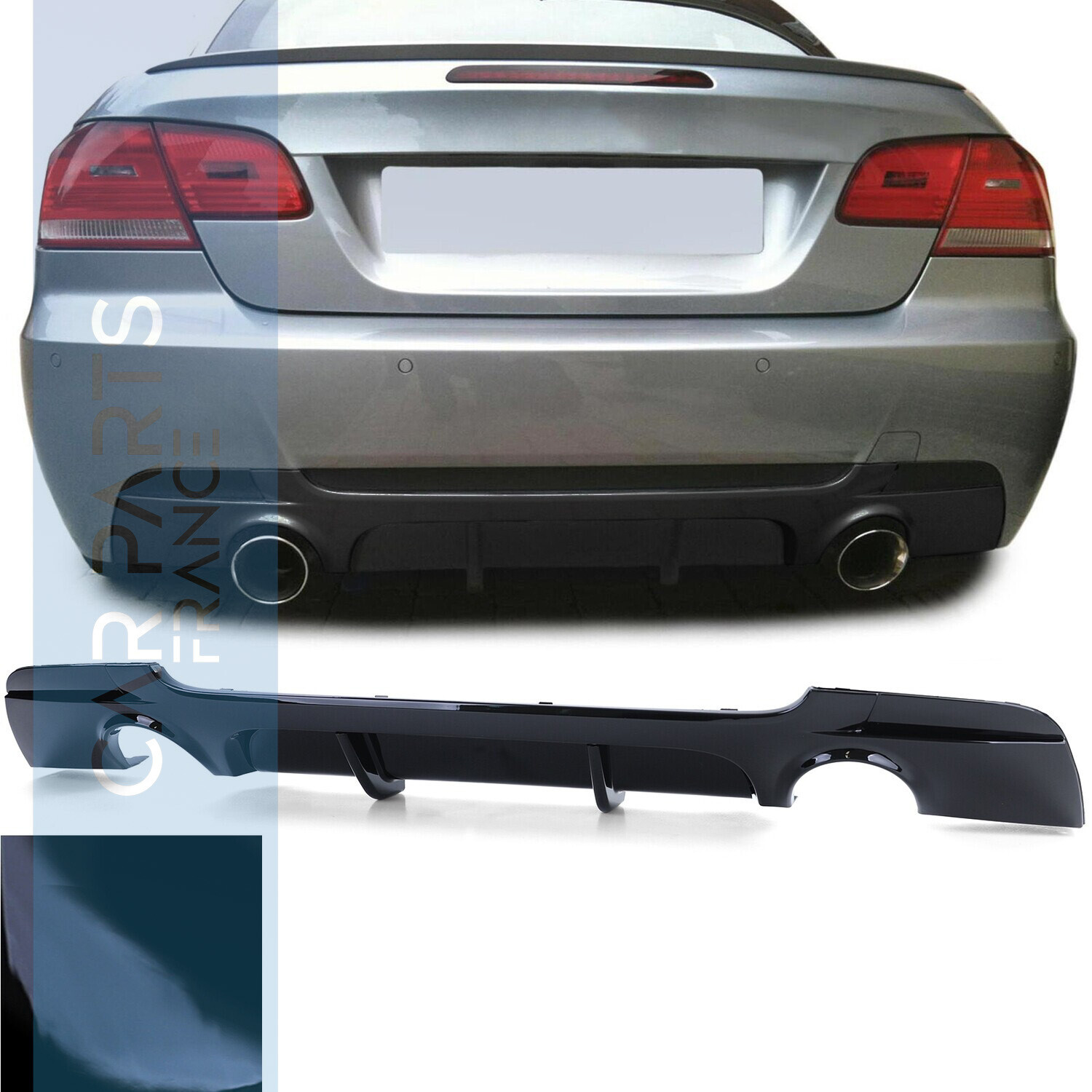 Diffuseur double sortie pour BMW Série 3 E92 Pack M Performance 2006-2013