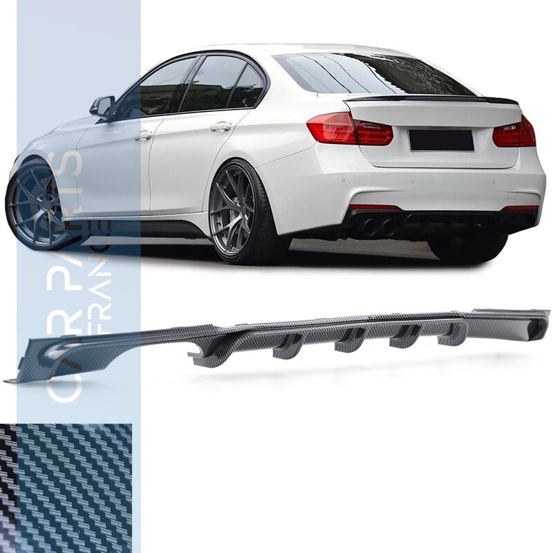 Diffuseur de pare-chocs arrière pour BMW Série 3 F30 F31 look Performance - look carbone
