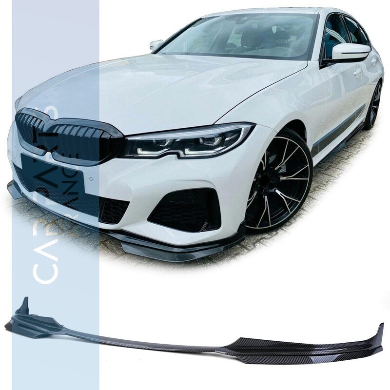 Spoiler / Lame / Diffuseur de pare-choc avant pour BMW Série 3 G20 +2008 - look carbone