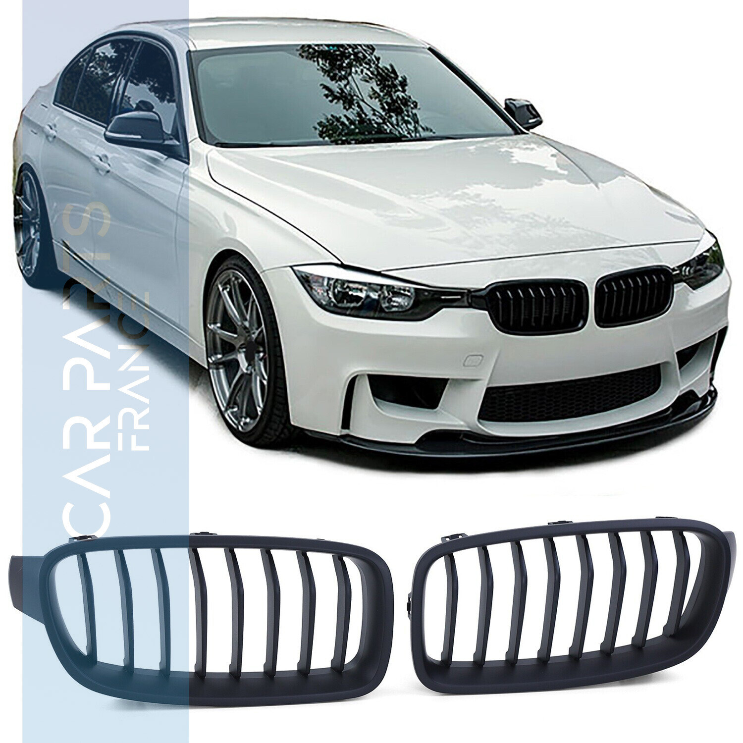 Calandre / Grille pour BMW Série 3 F30 F31 noir mat