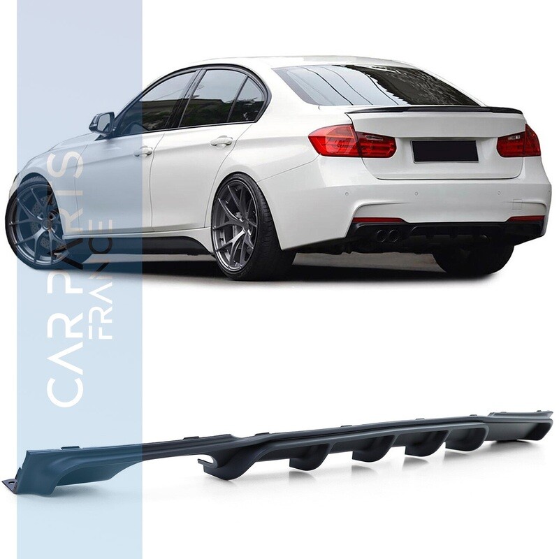 Diffuseur de pare-chocs arrière pour BMW Série 3 F30 F31 look M Performance - noir mat