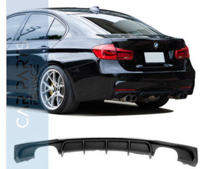 Diffuseur de pare-chocs arrière look Performance noir mat pour BMW Série 3 F30 F31