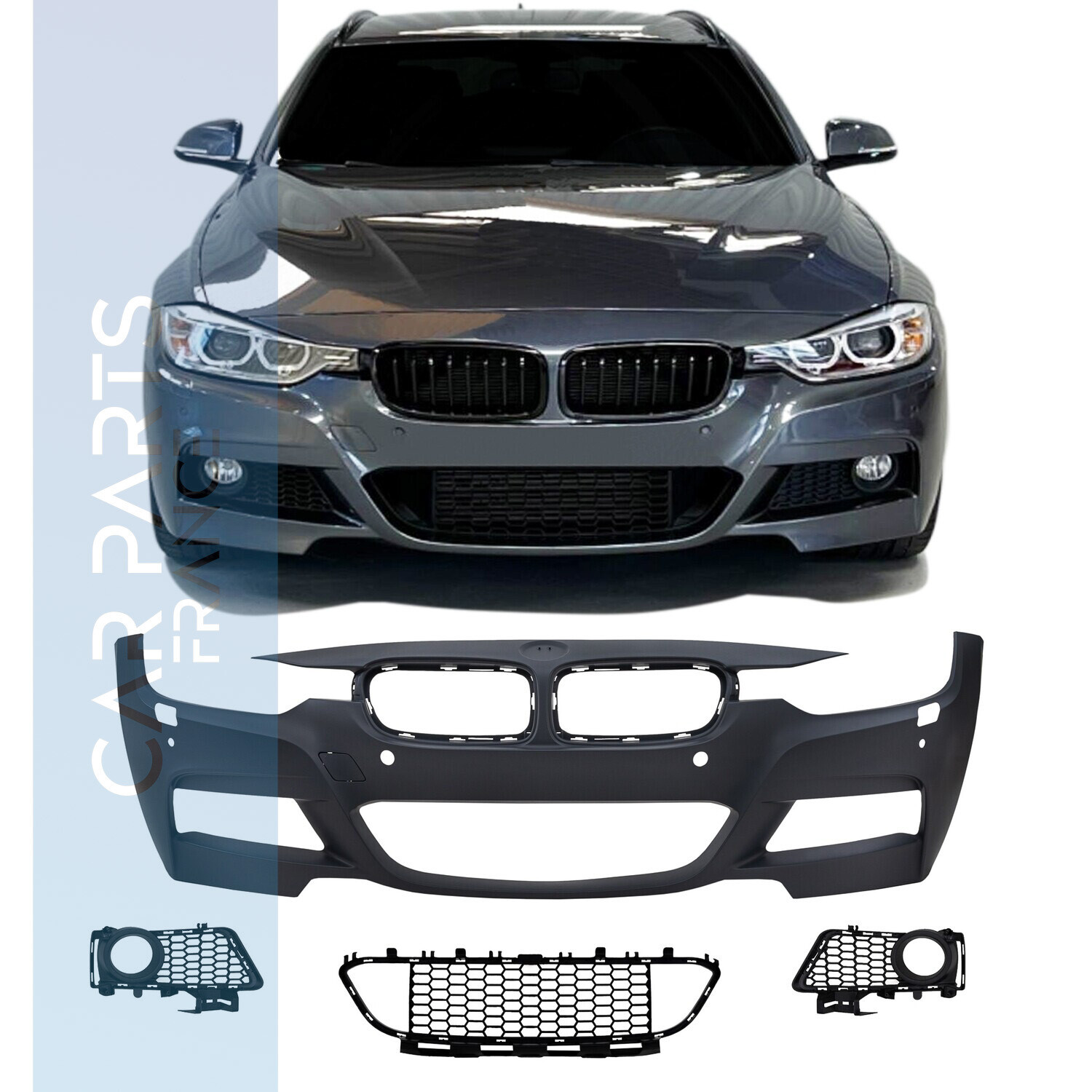 Pare-chocs avant pour BMW Série 3 F30 F31 Pack M (Look 3) 2011-2019
