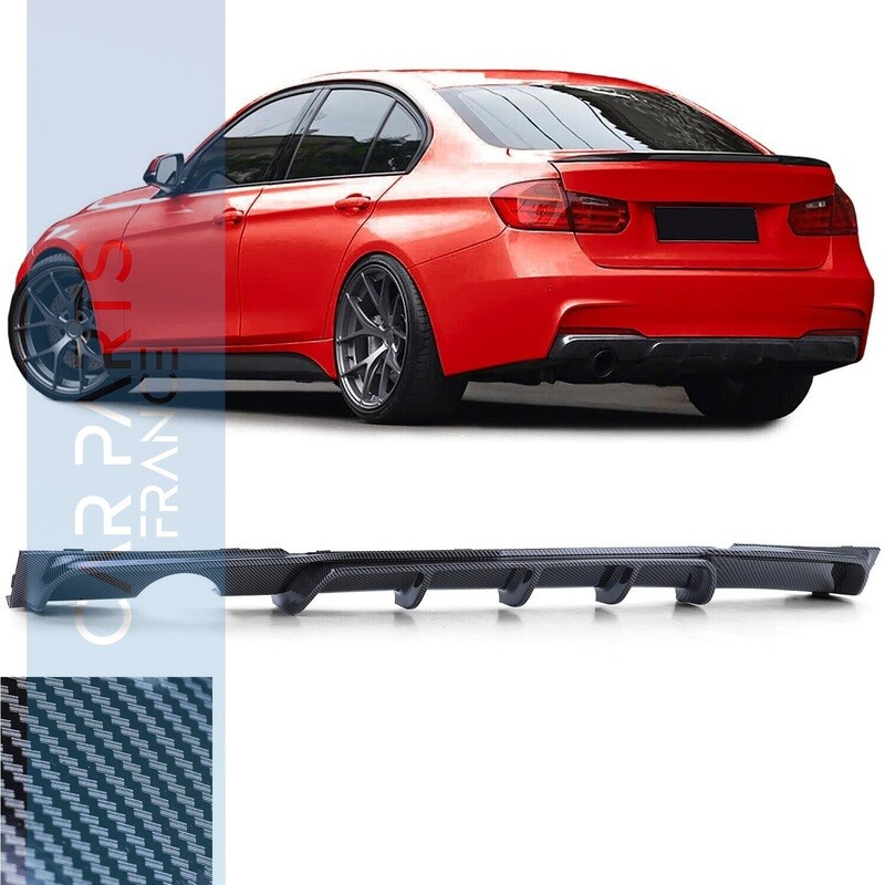 Diffuseur de pare-chocs arrière pour BMW Série 3 F30 F31 look Performance - look carbone