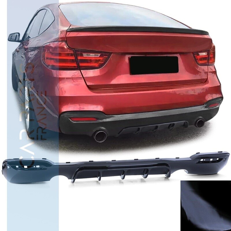 Diffuseur arrière pour BMW Série 3 GT F34 look performance - noir brillant
