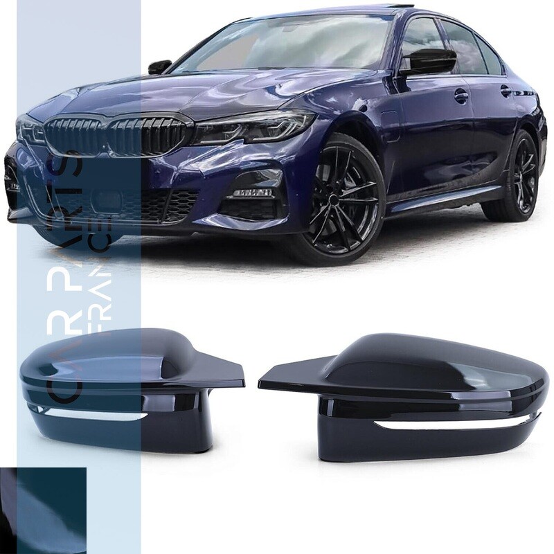 Coques de rétroviseurs noir brillant pour BMW Série 3 G20 G21 +2019