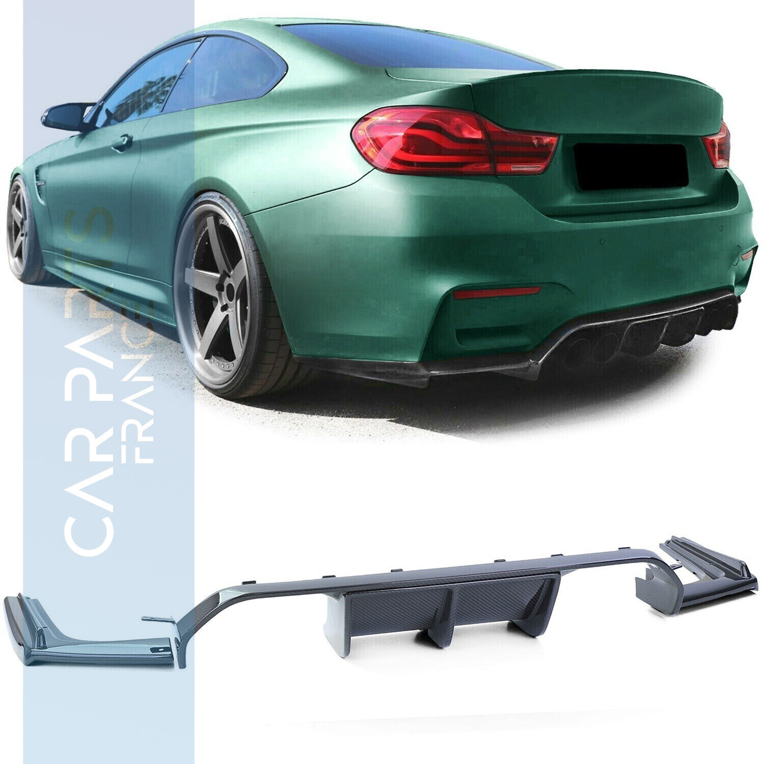 Diffuseur arrière full carbone pour BMW M3 F80 M4 F82 F83