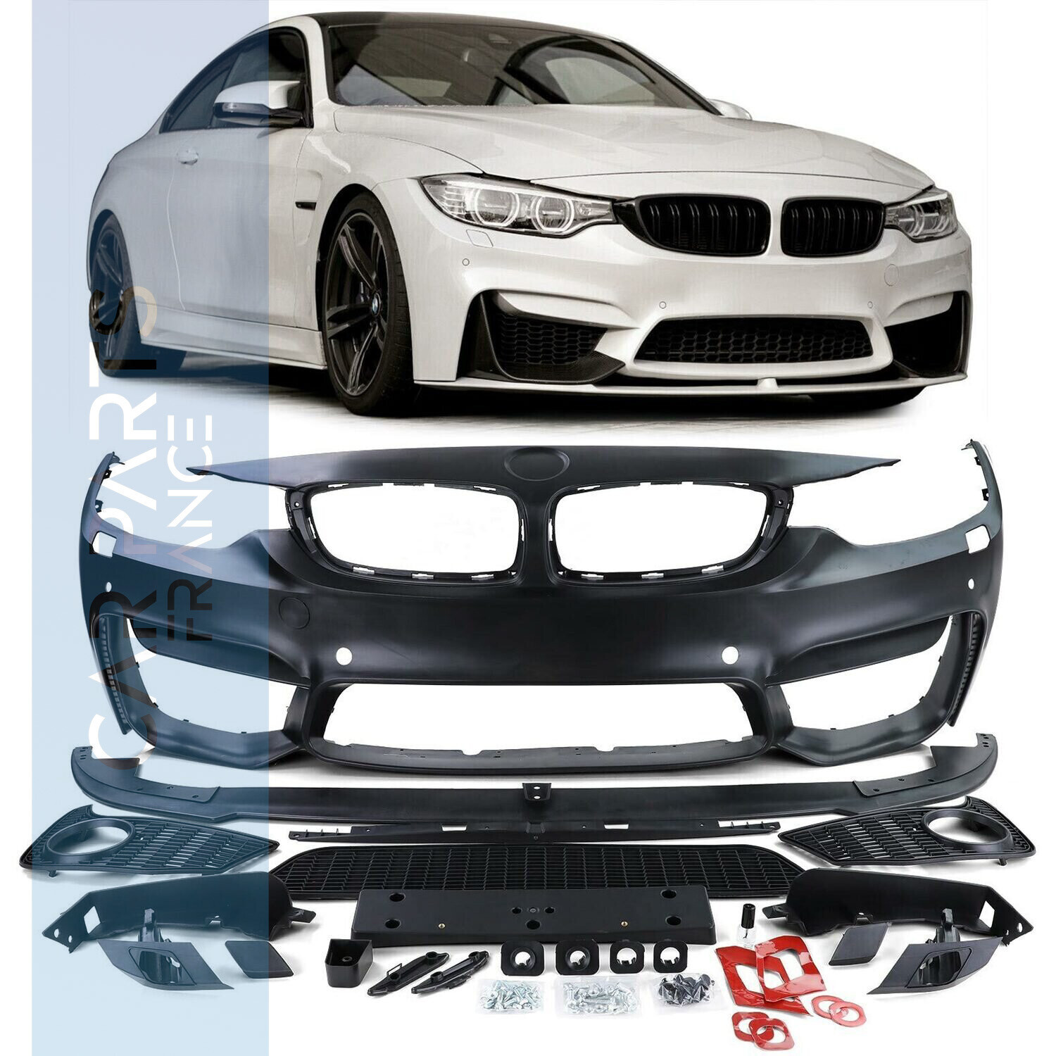 Pare-chocs avant BMW Série 4 F32 F33 F36 look M4 Performance 2013-2017 + Lame Performance