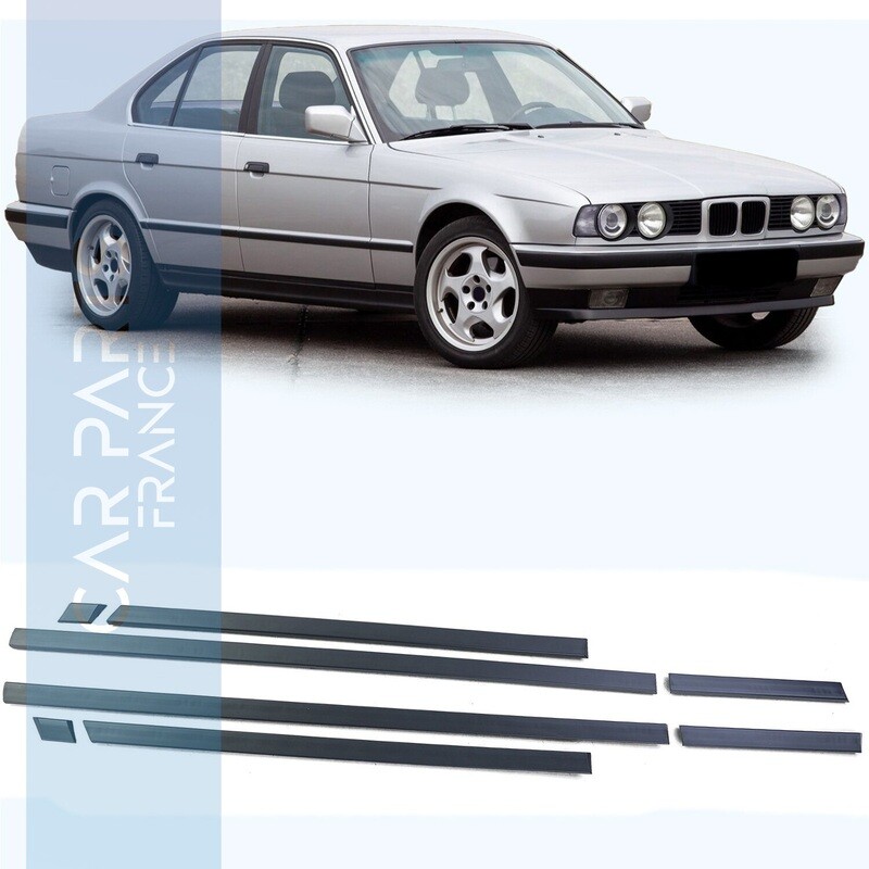 Baguettes de porte bandes de pare-chocs jeu de garnitures 8 pièces pour BMW Série 5 E34 1988-1996
