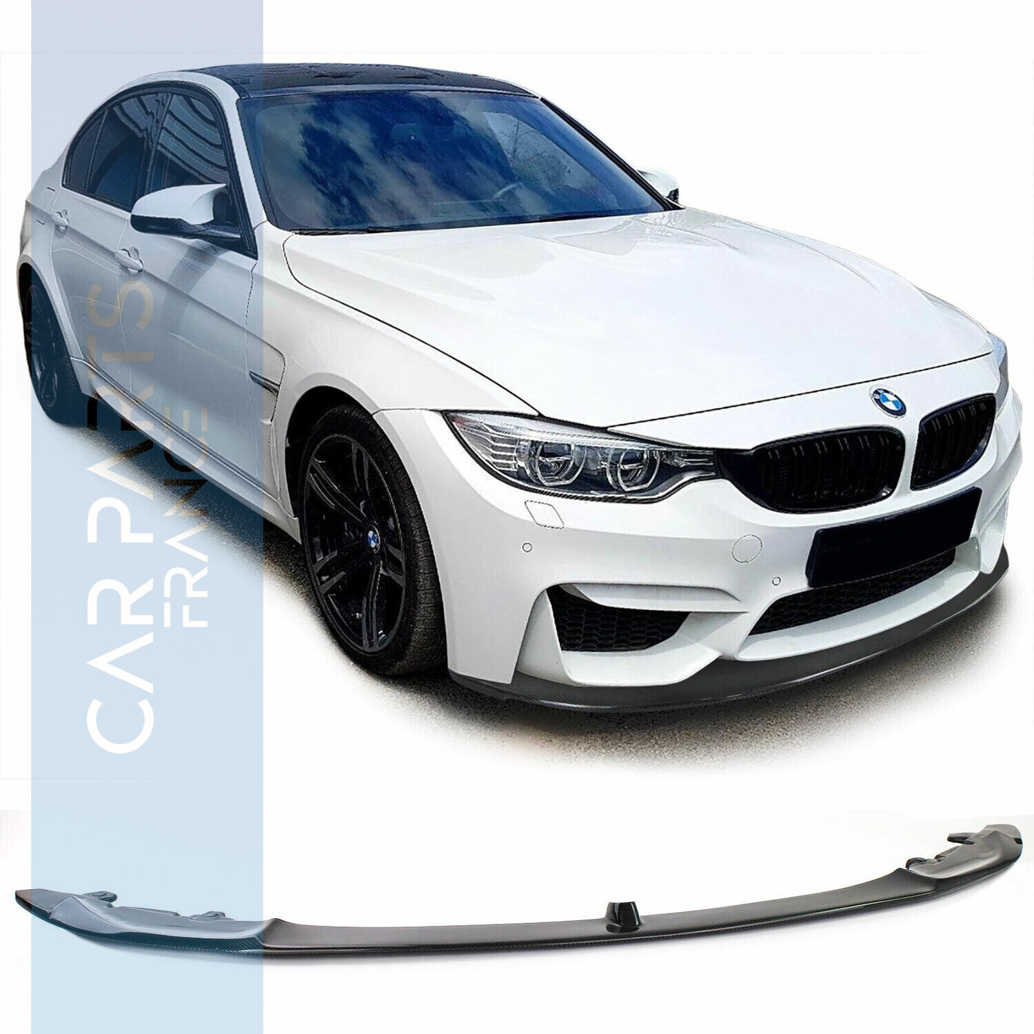Lame de Pare-chocs avant en véritable carbone pour BMW Série 3 e 4 M3 F80 M4 F82 look Performance