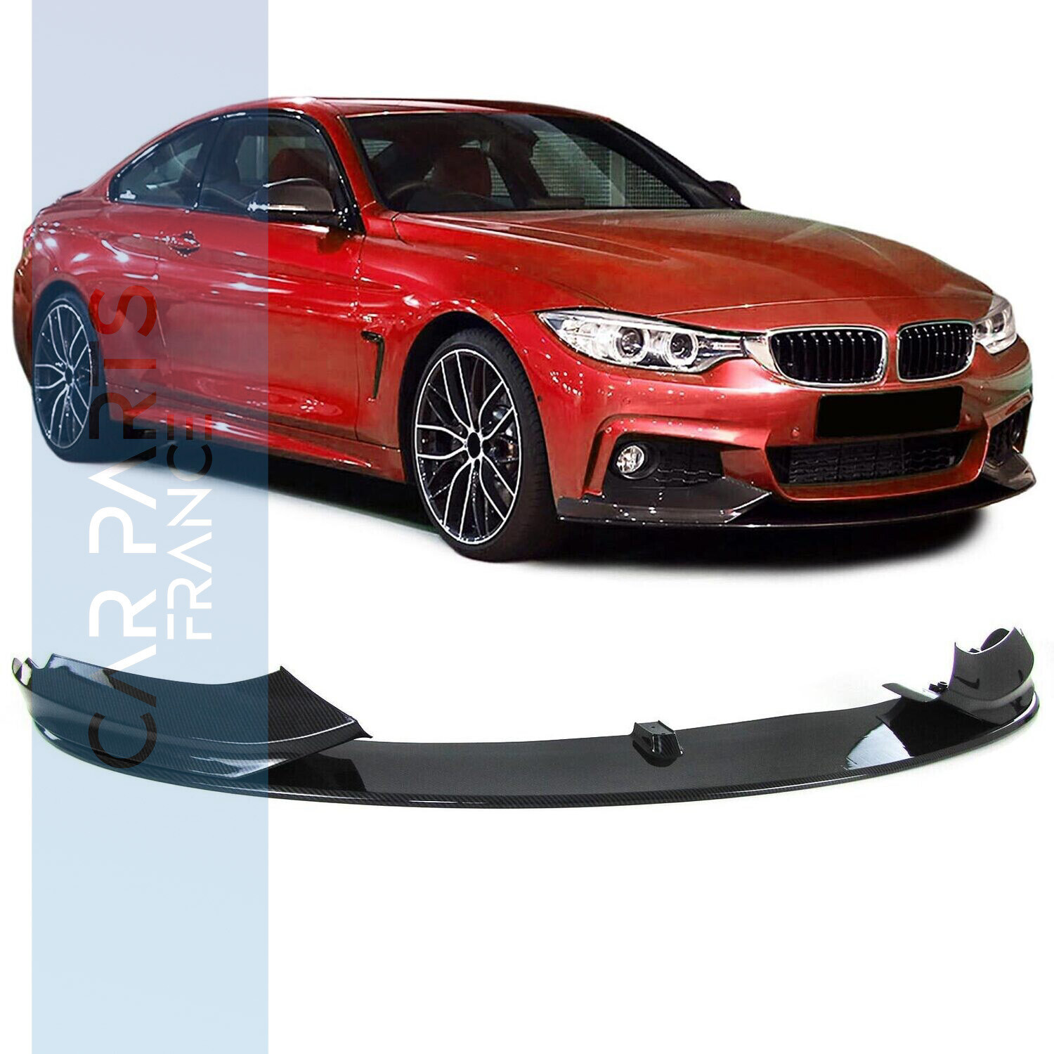 Lame de pare-chocs avant Performance pour BMW Série 4 F32 F33 F36 look carbone
