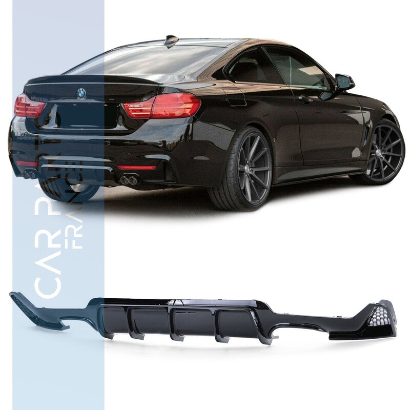 Diffuseur de pare-chocs arrière pour BMW Série 4 F32 F33 F36 noir brillant